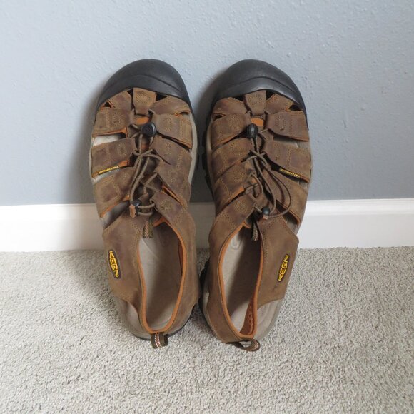 Keen Mens Newport Leather Sandals Size 14 Brown Closed Toe Waterproof main image 9
